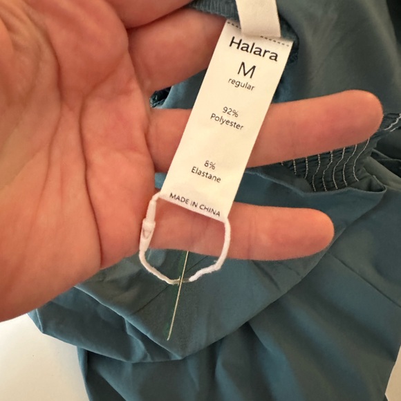 Halara Blue Hi/Waisted Shirred Tie‎ Front Back Wide Leg Palazzo-Like Pants NWT M - Picture 12 of 16